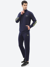 Promo Men's All weather Regular Fit Track Suit with Zipper and Pockets Comfortable Breathable Stretchable Soft Fabric For Everyday Use Ideal for Gym Training or Running Loungwear