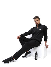 Promo Men's All weather Regular Fit Track Suit with Zipper and Pockets Comfortable Breathable Stretchable Soft Fabric For Everyday Use Ideal for Gym Training or Running Loungwear