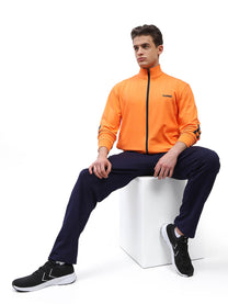 Promo Men's All weather Regular Fit Track Suit with Zipper and Pockets Comfortable Breathable Stretchable Soft Fabric For Everyday Use Ideal for Gym Training or Running Loungwear