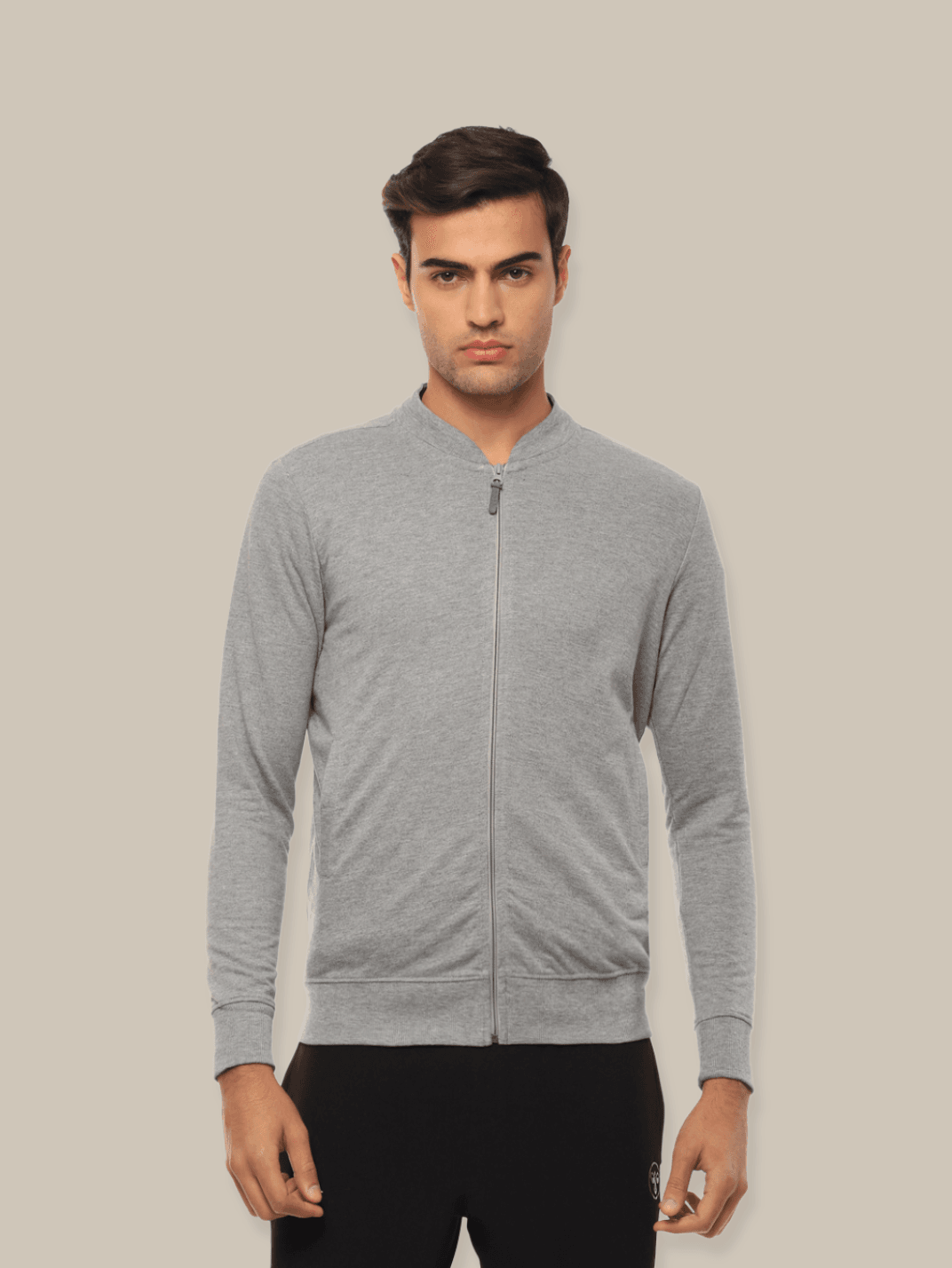 Hummel Elan Men Grey B2B Zipper Jacket - Hummel India