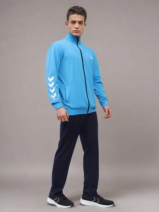 Promo Men's All weather Regular Fit Track Suit with Zipper and Pockets Comfortable Breathable Stretchable Soft Fabric For Everyday Use Ideal for Gym Training or Running Loungwear