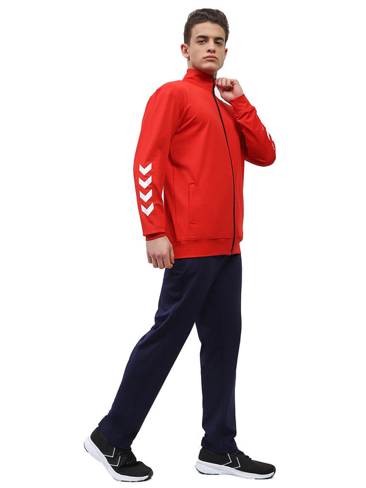 Promo Men's All weather Regular Fit Track Suit with Zipper and Pockets Comfortable Breathable Stretchable Soft Fabric For Everyday Use Ideal for Gym Training or Running Loungwear