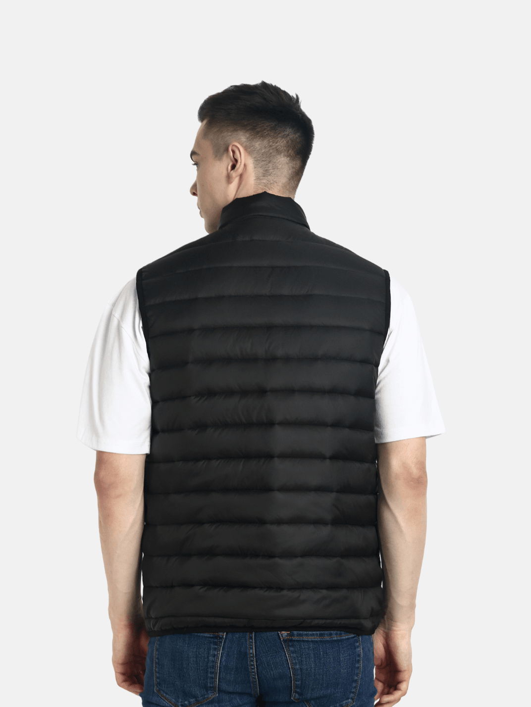 Hummel Venne Men Black Sleeveless Bomber Jacket - Hummel India