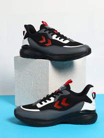 Blaze Men Lace Up Sports Black/Red Shoe