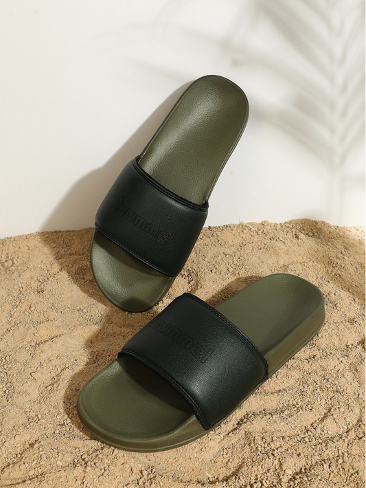 hummel CLASSIC MEN SLIDERS Comfortable Cushioned Sole Arch Support Durable Lightweight Flexible Trendy Style Flip flops and Slippers Slides for Men Daily use Chappal