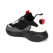 Blaze Men Lace Up Sports Black/Red Shoe