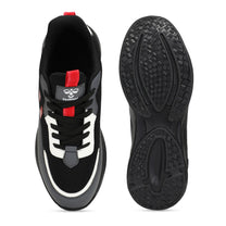 Blaze Men Lace Up Sports Black/Red Shoe
