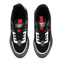 Blaze Men Lace Up Sports Black/Red Shoe