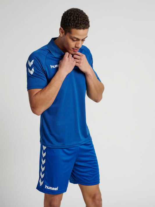 Hummel Core Functional Men Polyester Blue Polo T-Shirt