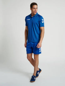 Hummel Core Functional Men Polyester Blue Polo T-Shirt
