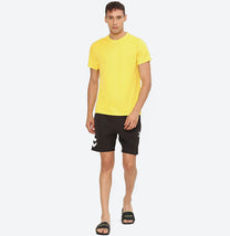 Hummel Budoc Men Polyester Sports Yellow T-Shirt