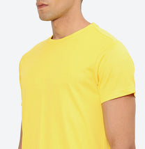 Hummel Budoc Men Polyester Sports Yellow T-Shirt