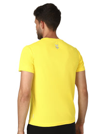 Hummel Budoc Men Polyester Yellow T-Shirt