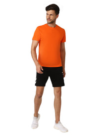 Hummel Budoc Men Polyester Orange T-Shirt