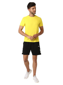 Hummel Budoc Men Polyester Yellow T-Shirt