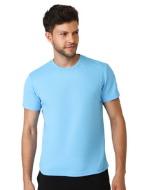Hummel Budoc Men Polyester Light Blue T-Shirt