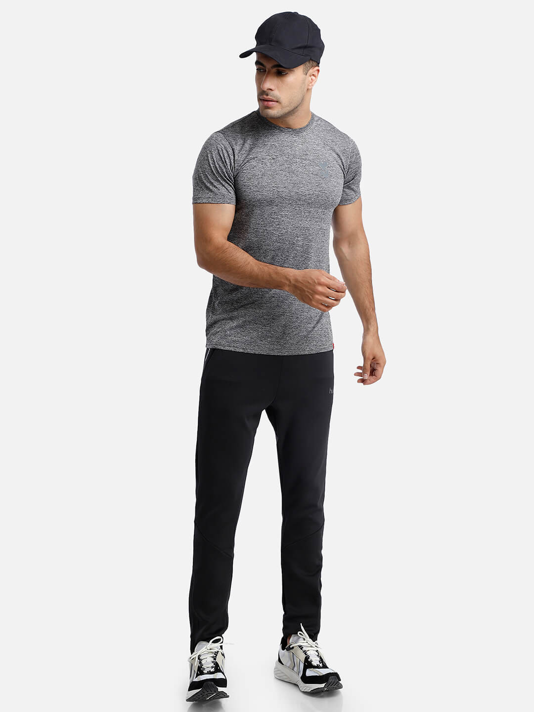Gensen Poly Black T-Shirts for Men