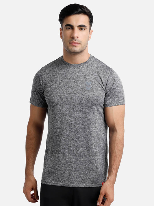 Gensen Poly Black T-Shirts for Men