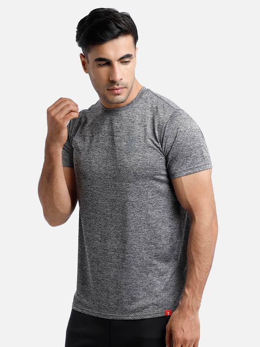 Gensen Poly Black T-Shirts for Men