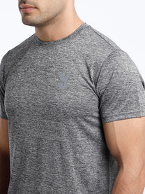Gensen Poly Black T-Shirts for Men
